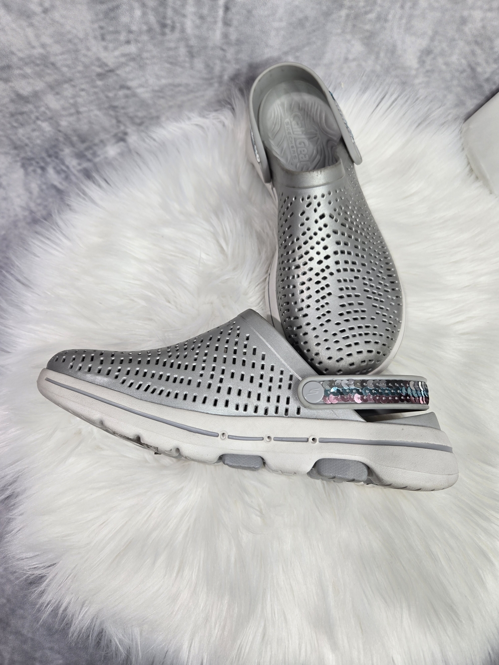 Skechers Foamies GOwalk 5 - Elegance clog in silver - Picture 2 of 6